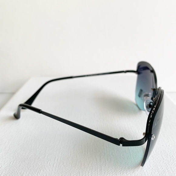 NWT blue lens semi rimless sunglasses - Picture 3 of 5